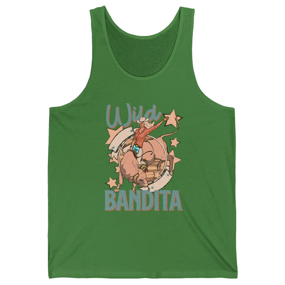 Retro Cowgirl Wild Bandita Western Country Cowboy Wild West Unisex Jersey Tank