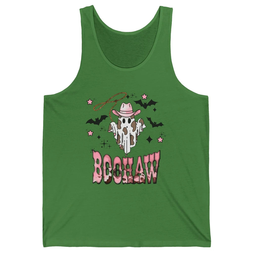 Retro Cowboy Ghost Boohaw Boot Scooting Western Halloween Unisex Jersey Tank