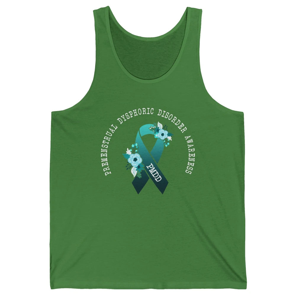 Premenstrual Dysphoric Disorder PMDD Awareness Ribbon Unisex Jersey Tank