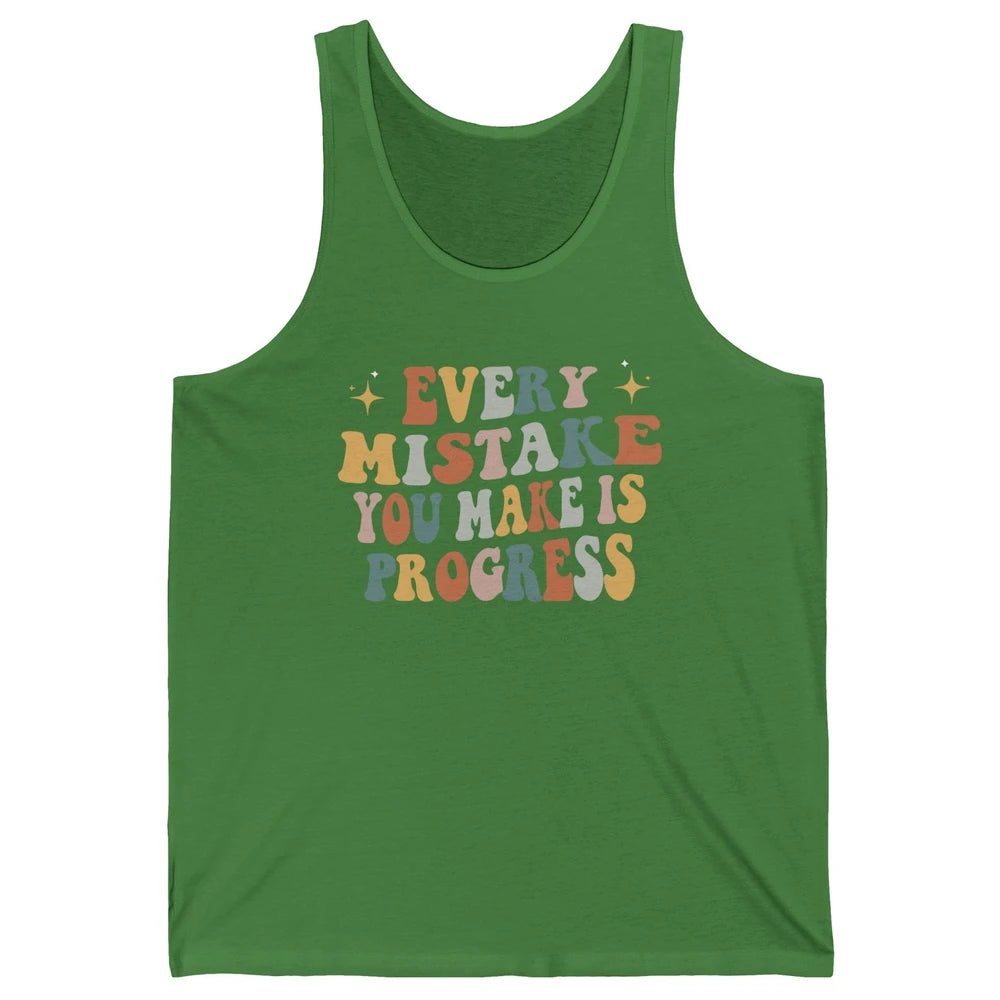 Personal Growth Mindset Therapist Mental Health Retro Boho Unisex Jersey Tank