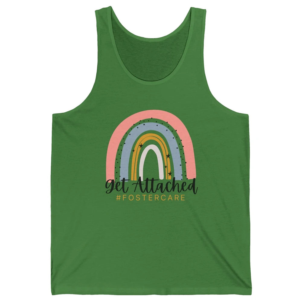 Rainbow Foster Care Parents Get Attached Adoption Foster Mom Unisex Jersey Tank