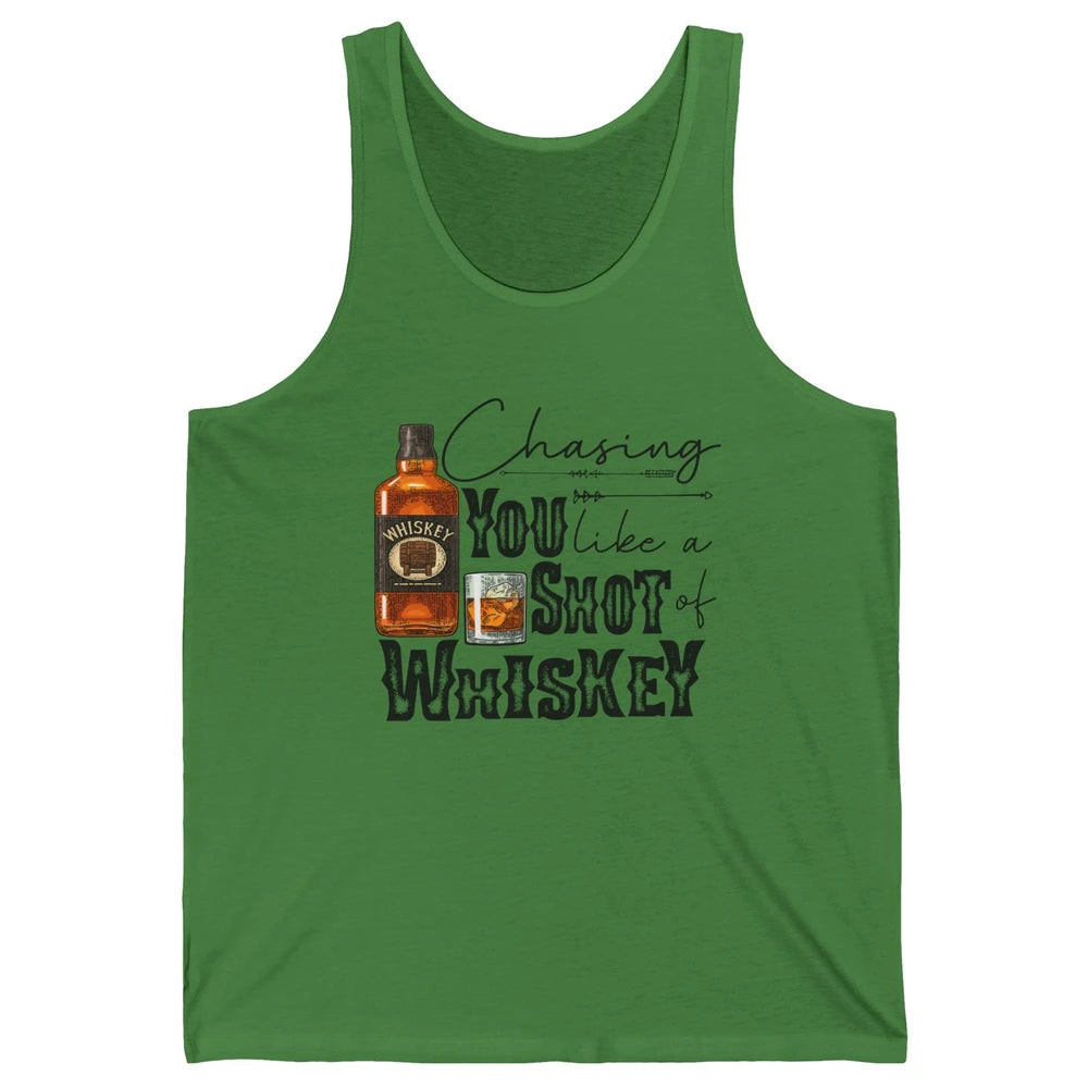 Retro Chasing You Like A Shot Of Whiskey Western Country Unisex Jersey Tank
