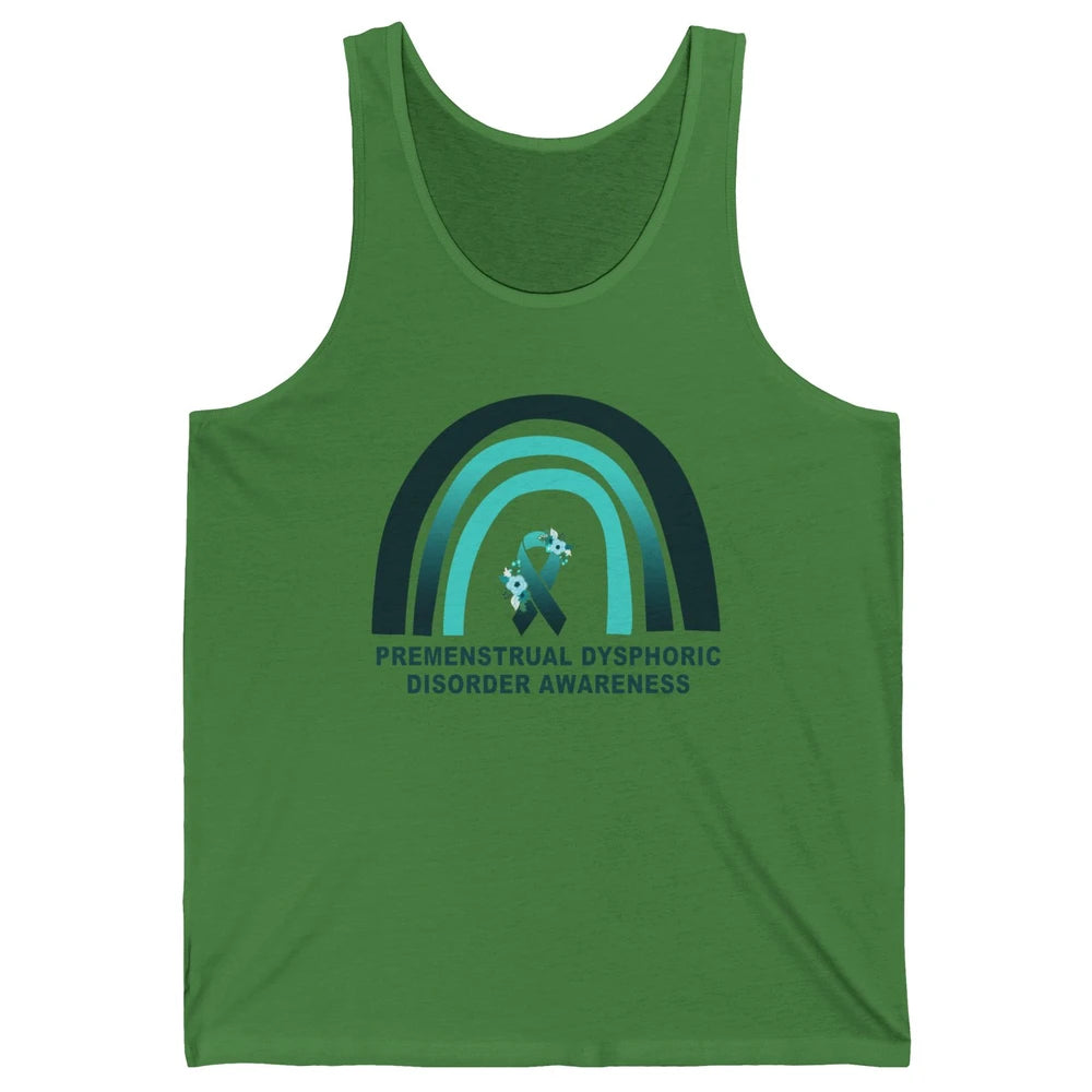 Premenstrual Dysphoric Disorder PMDD Awareness Rainbow Unisex Jersey Tank