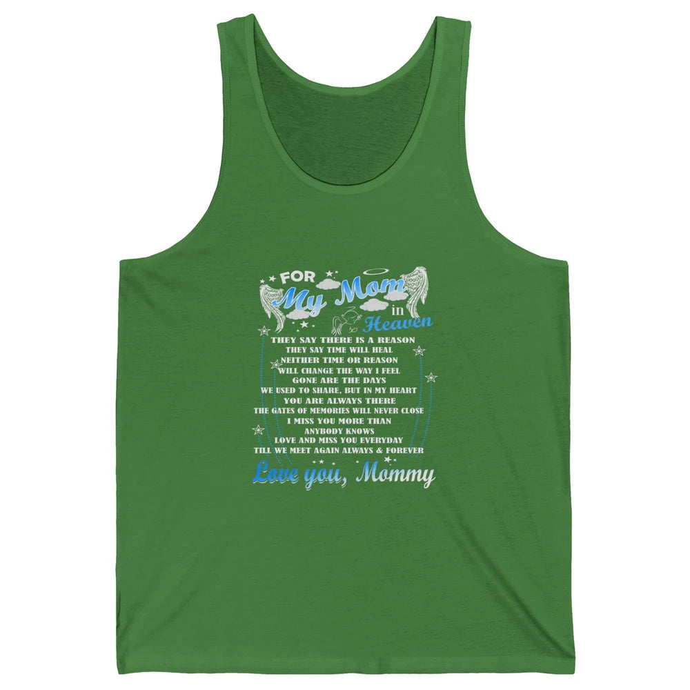 My Mom In Heaven Angel Wings Mother In Memories My Guardian Unisex Jersey Tank