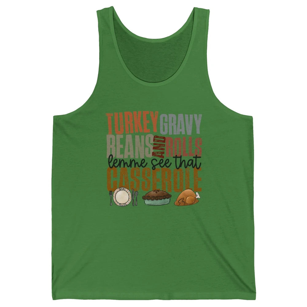 Turkey Gravy Beans And Rolls Thanksgiving Dinner Turkey Day Unisex Jersey Tank