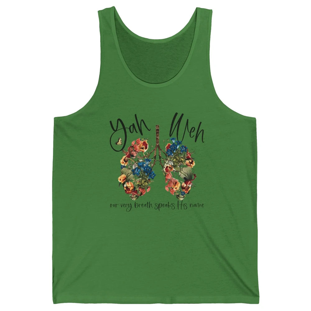 Our Very Breath Speaks His Name YHWH Christian Religious Unisex Jersey Tank