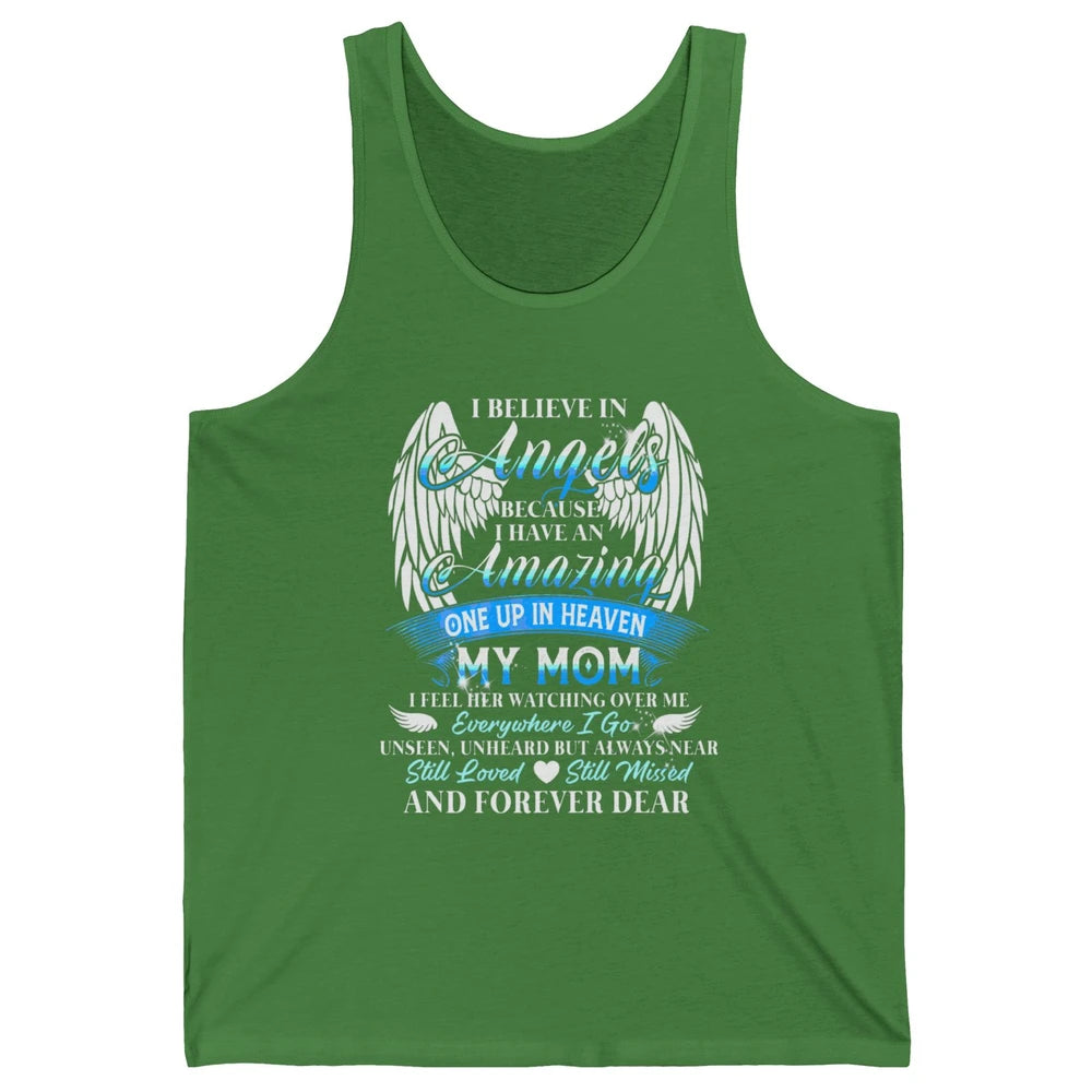 My Mom In Heaven Angel Wings Mother Memories Forever Love Unisex Jersey Tank