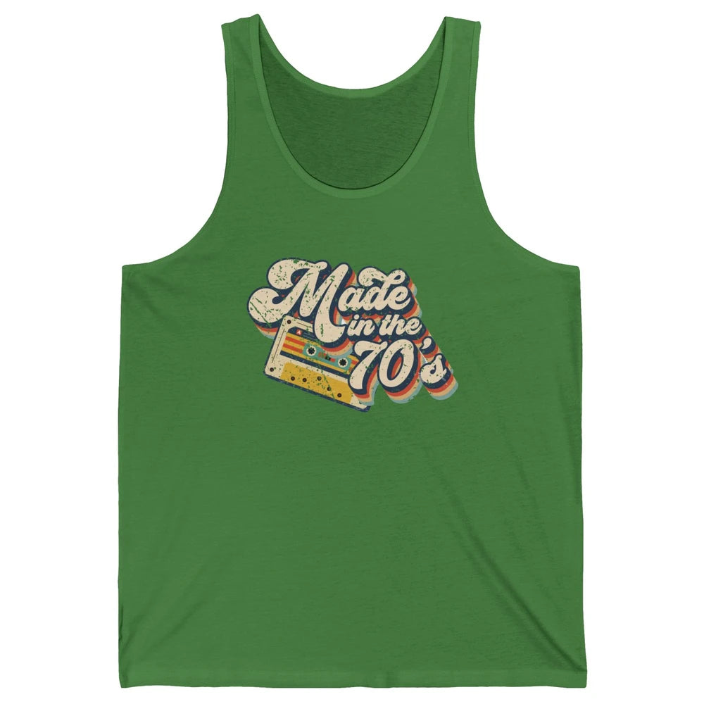 Retro Cassette Made In The 70's 1970s Born Birthday Day Gift Unisex Jersey Tank