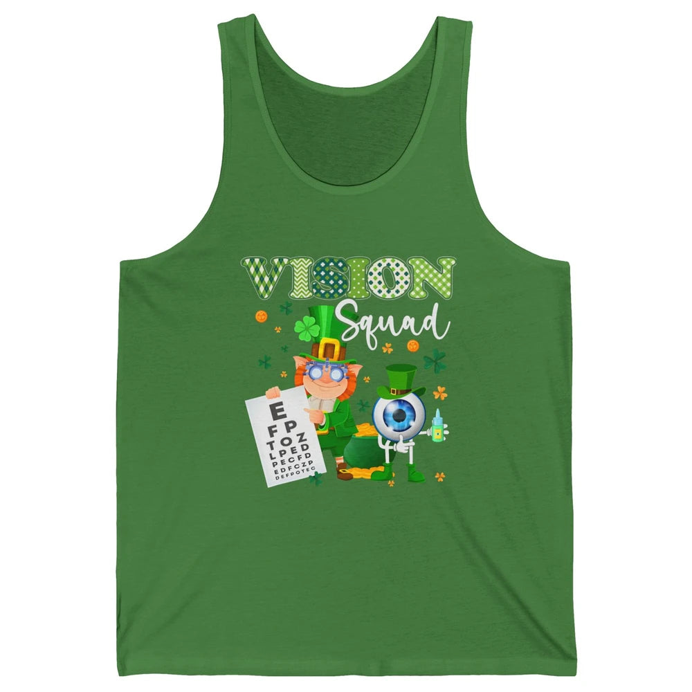 Optometrist St Patrick’s Day Vision Squad Optometry Shamrock Unisex Jersey Tank