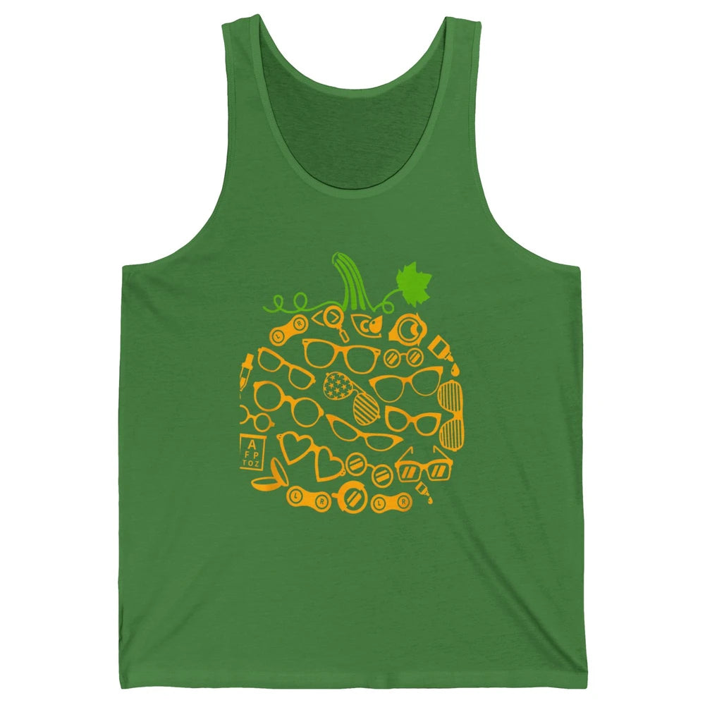 Pumpkin Glasses Optometry Optician Halloween Spooky Season Unisex Jersey Tank