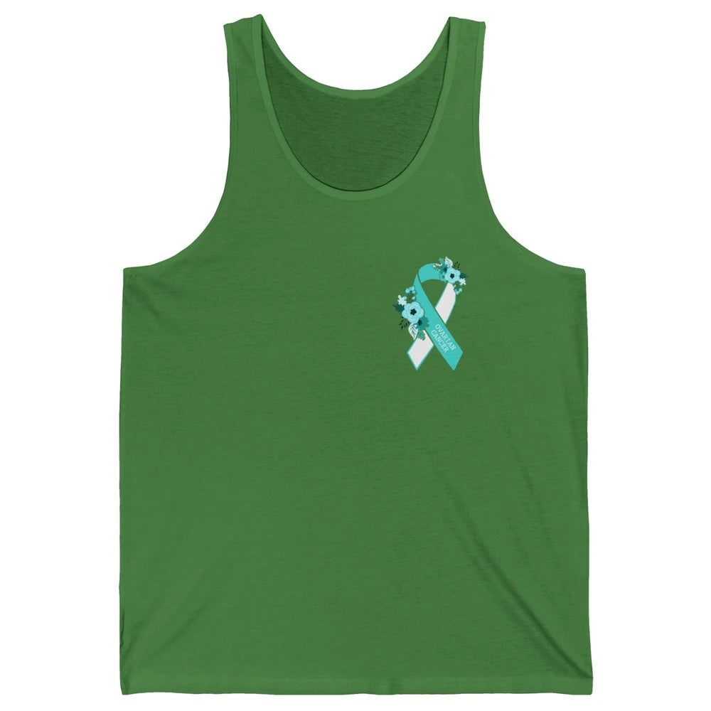 Ovarian Cancer Awareness Support Turquoise Ribbon Pocket Sz Unisex Jersey Tank