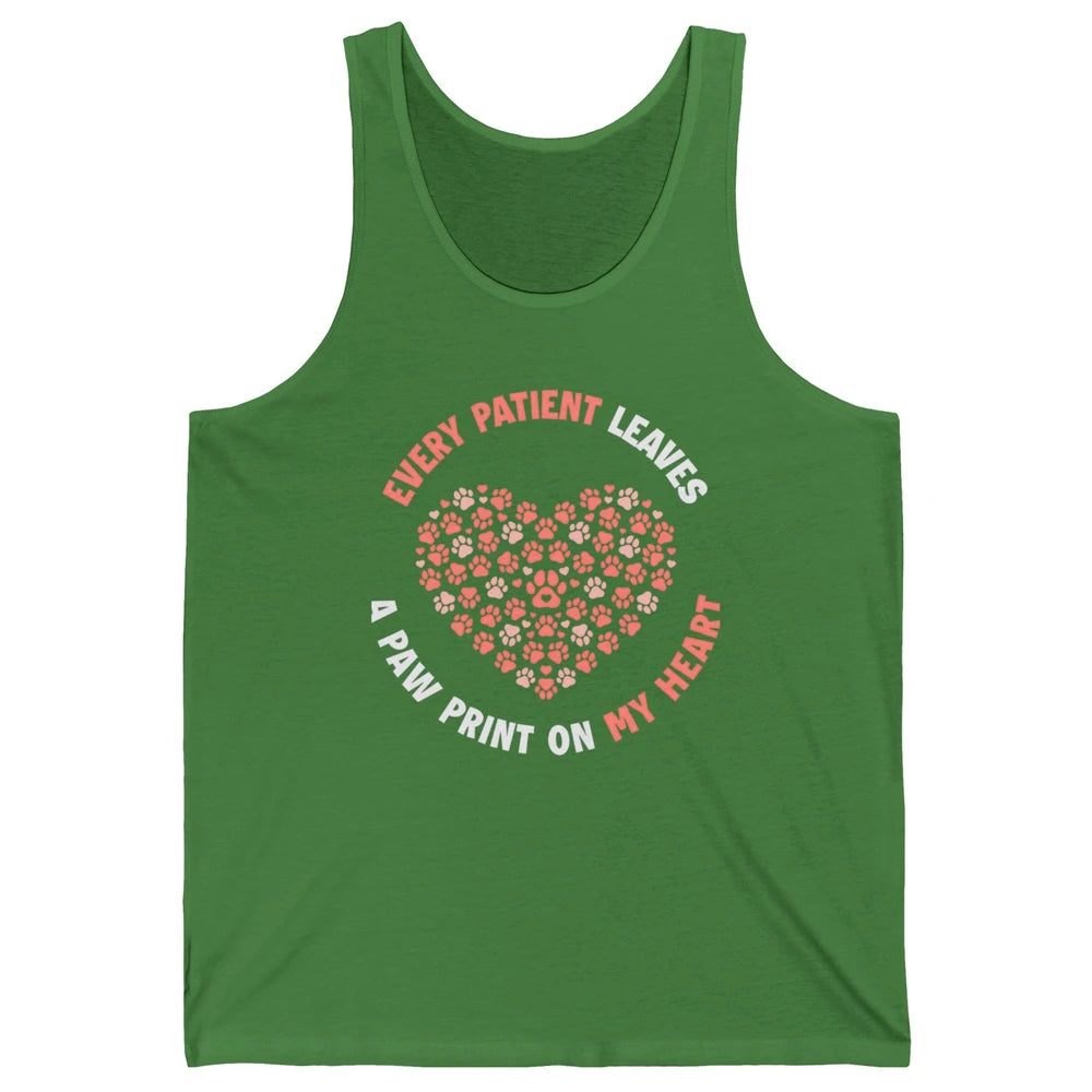 Patient Leaves Paw Heart Veterinarian Love Vet Tech Animal Unisex Jersey Tank