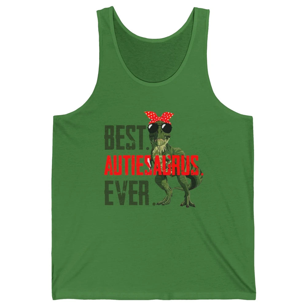 Retro Funny T Rex Best Auntiesaurus Ever Dinosaur Aunt Gift Unisex Jersey Tank