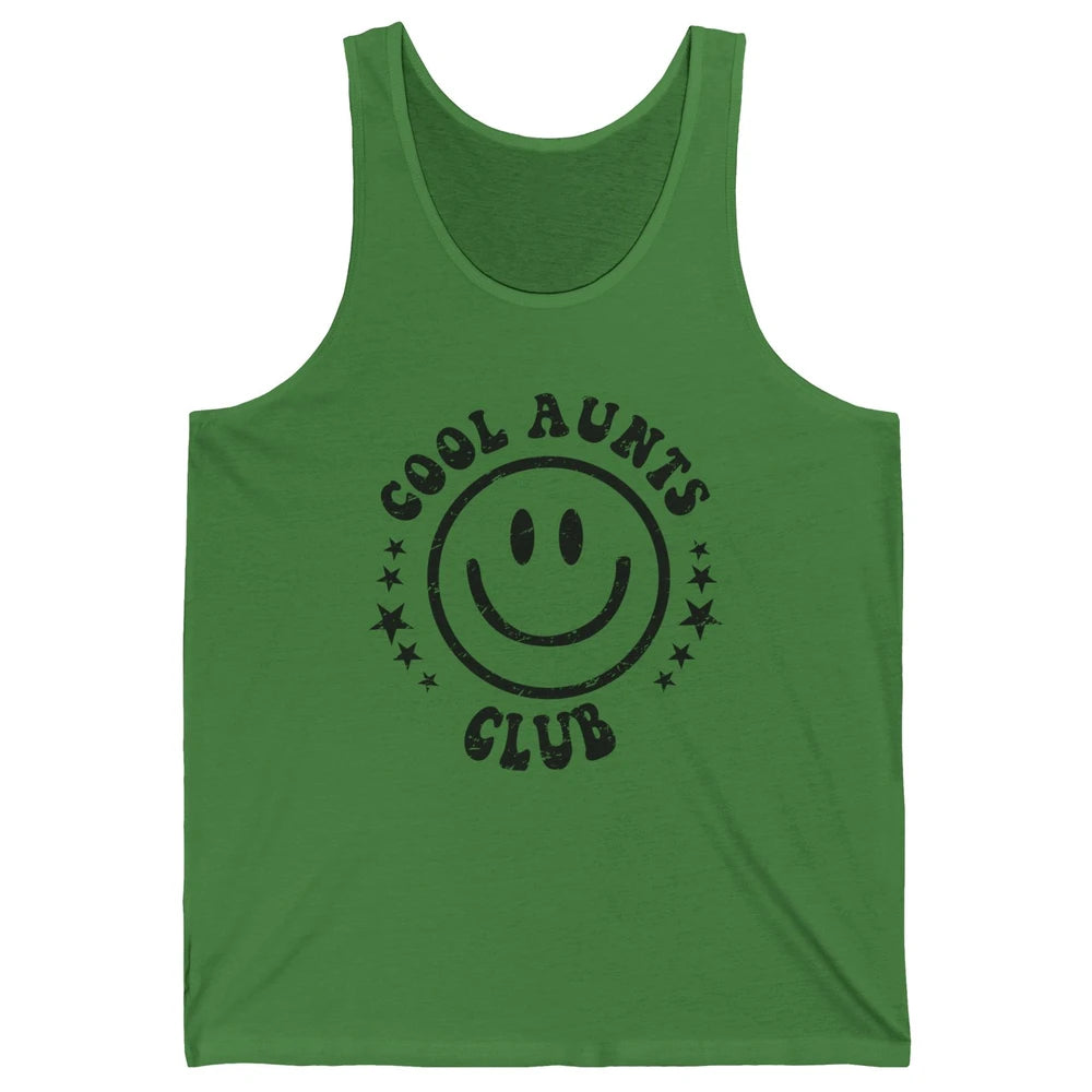 Retro Cool Aunts Club Funny Smiling Face Auntie Sister Gift Unisex Jersey Tank