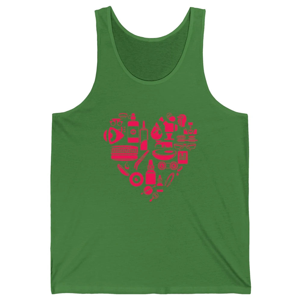 Optometrist Tools Heart Eye Doctor Optician Ophthalmic Tech Unisex Jersey Tank