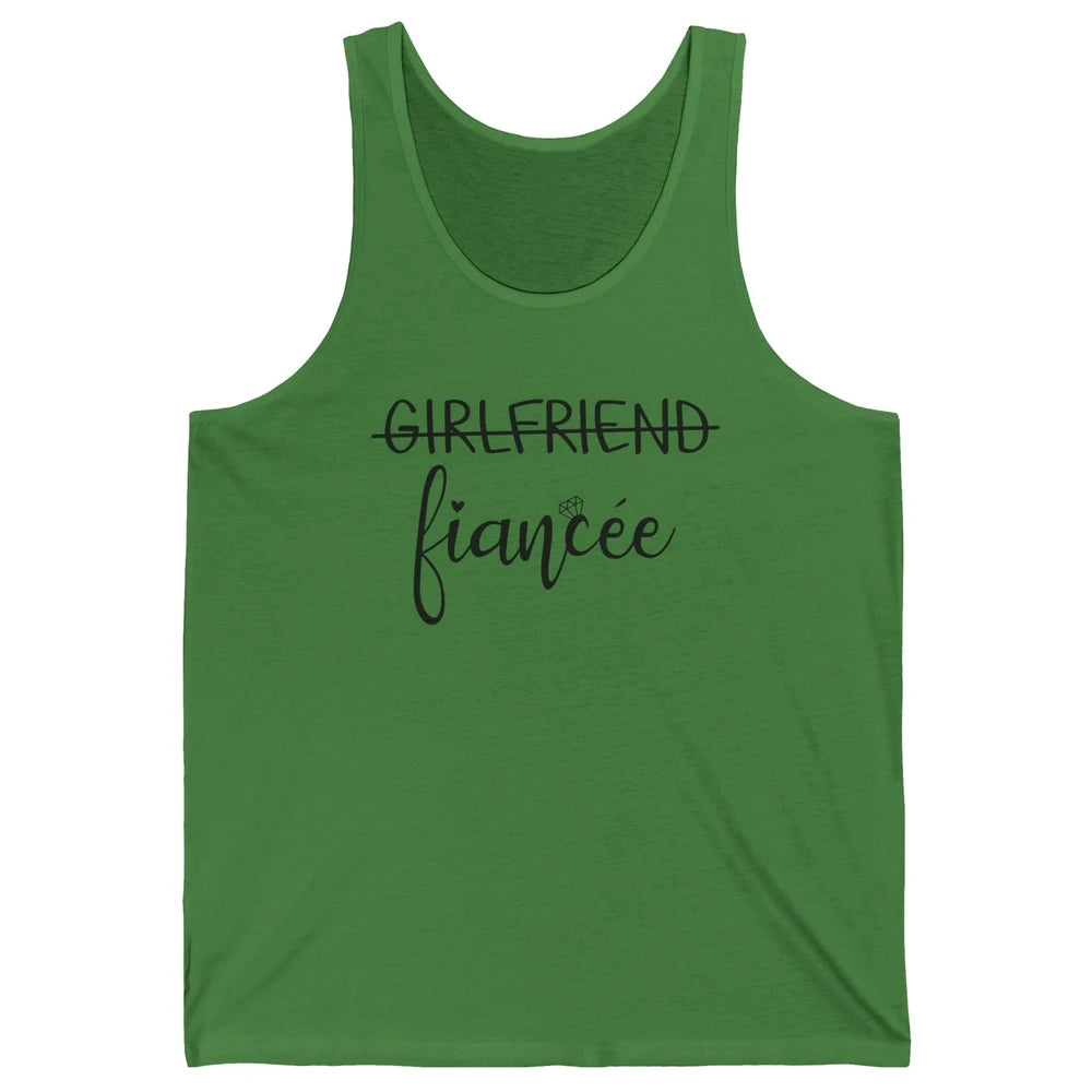 Promoted From Girlfriend To Fiancee Future Mrs Engagement Unisex Jersey Tank