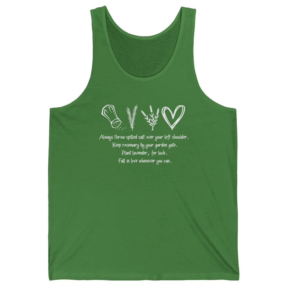 Practical Magic Witch Gardening Card Gardeners Plant Lovers Unisex Jersey Tank