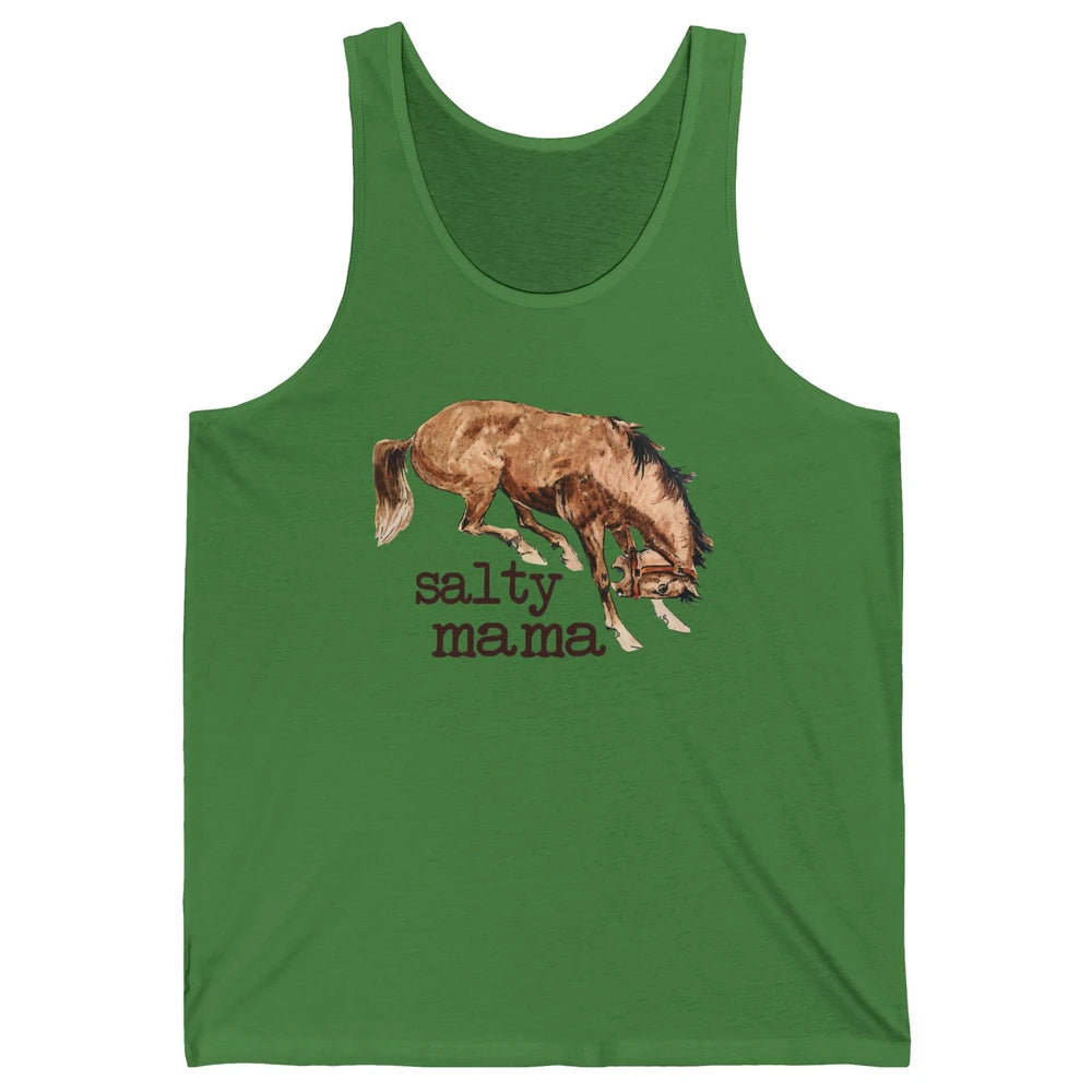 Retro Cowgirl Salty Mama Horse Lovers Western Country Cowboy Unisex Jersey Tank