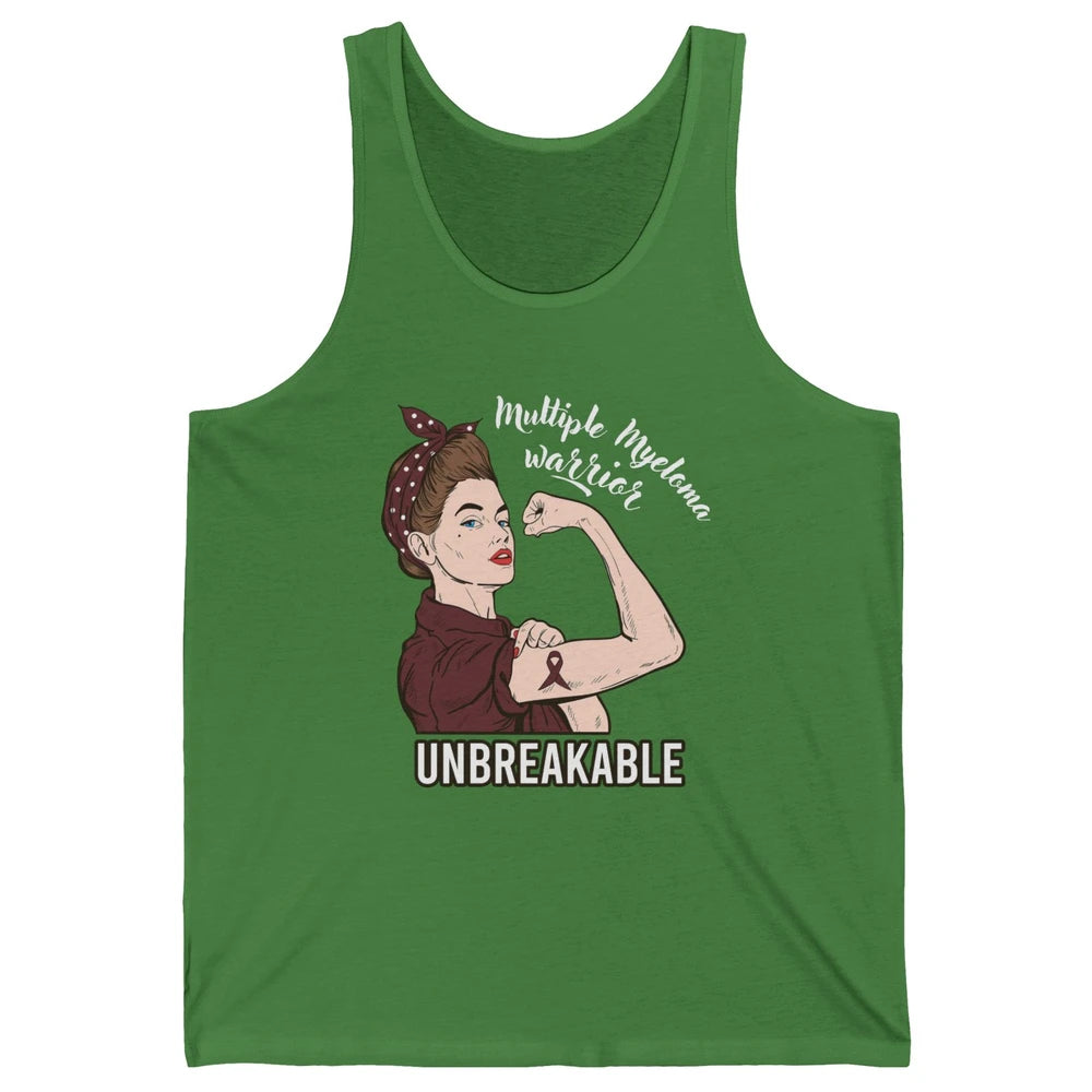 Multiple Myeloma Warrior Unbreakable Myeloma Cancer Survivor Unisex Jersey Tank