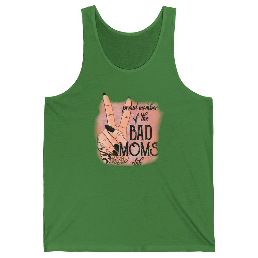 Retro Proud Member Of Bad Moms Club Tattooed Mom Western Unisex Jersey Tank