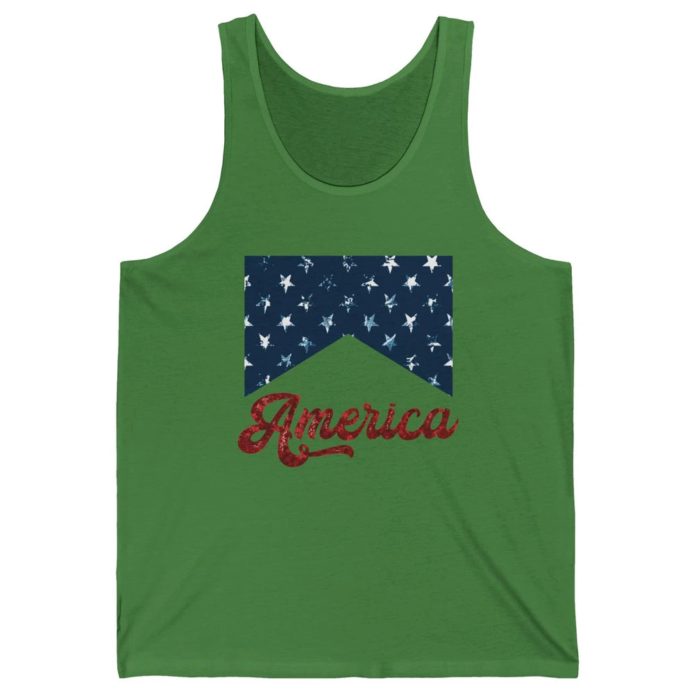 Retro America 4th Of July Independence Day Western Patriots Unisex Jersey Tank