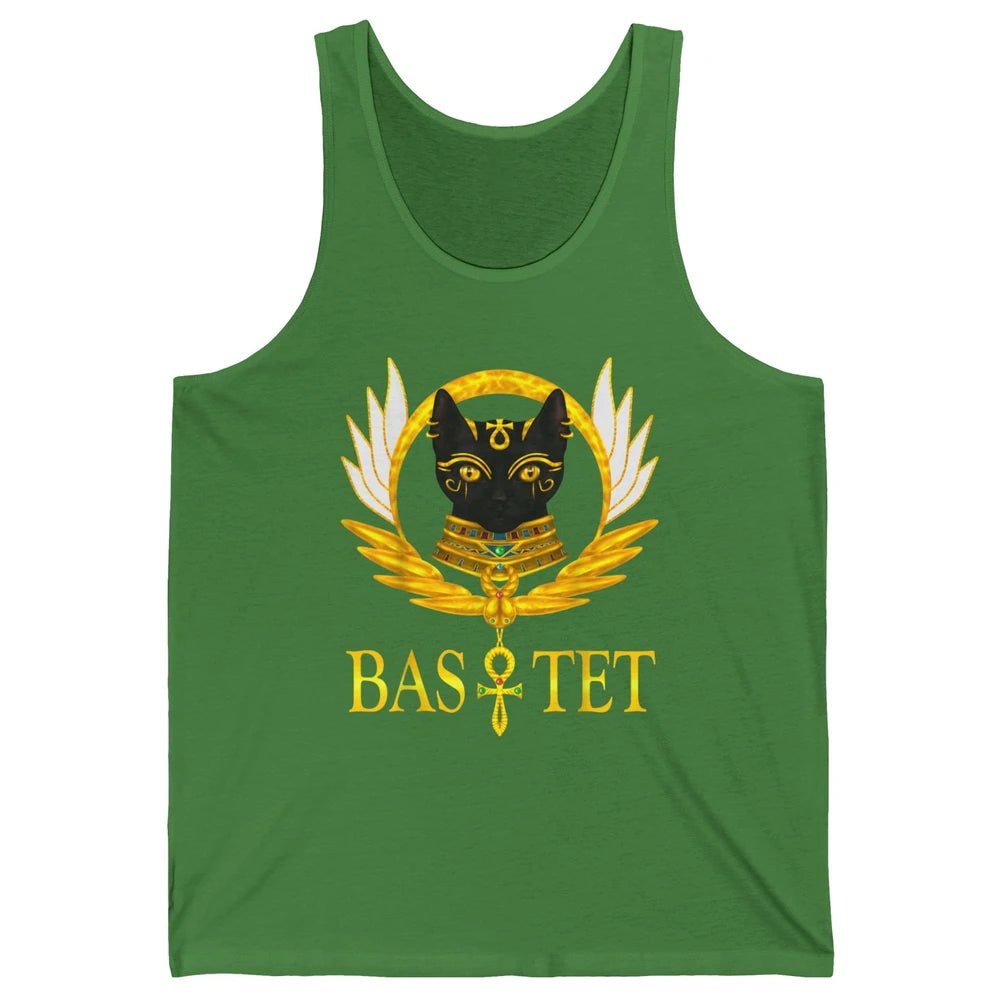 Retro Ancient Egyptian Cat Egypt Goddess Bastet Wings Horus Unisex Jersey Tank