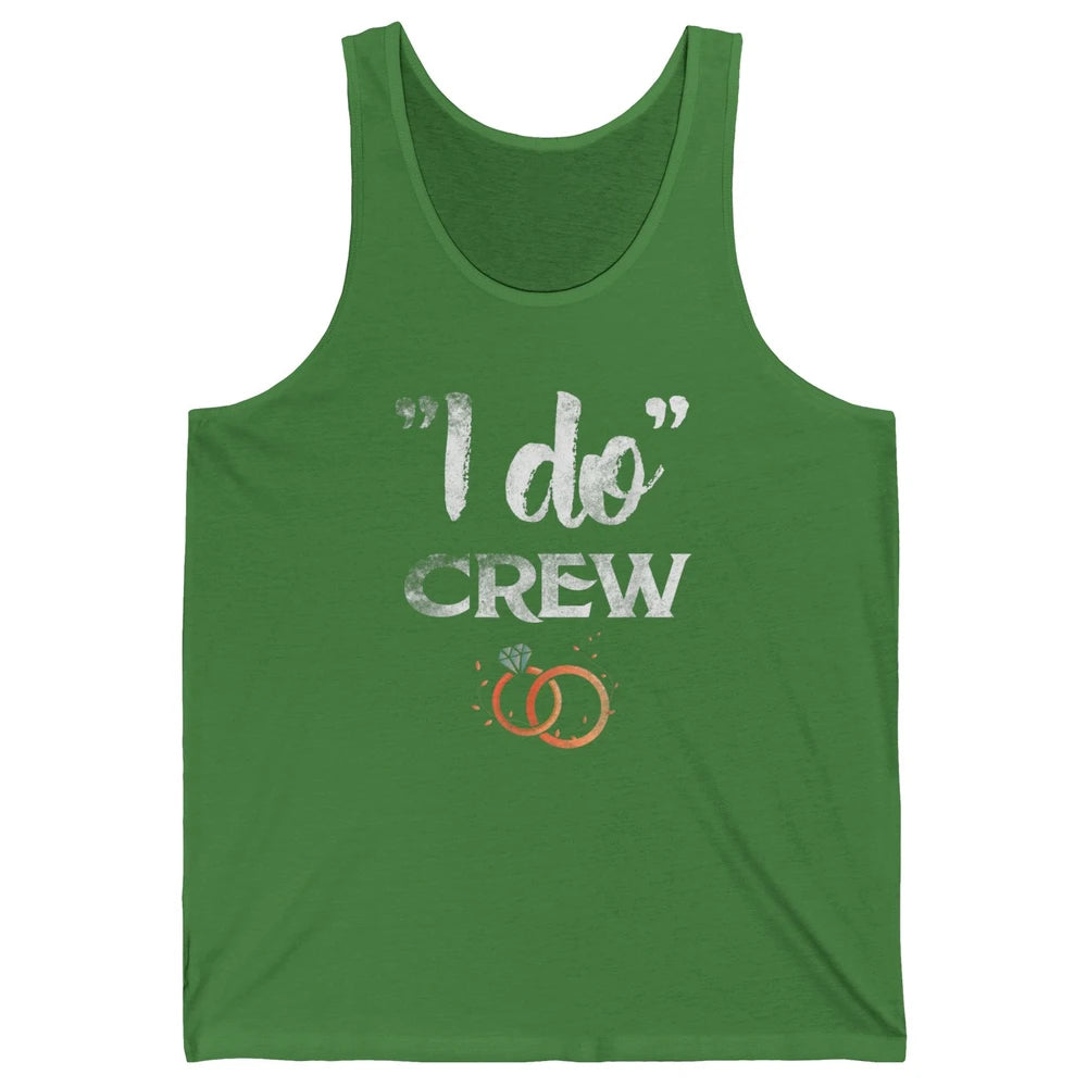 Retro I Do Crew Bride Groom Bachelorette Wedding Married Unisex Jersey Tank