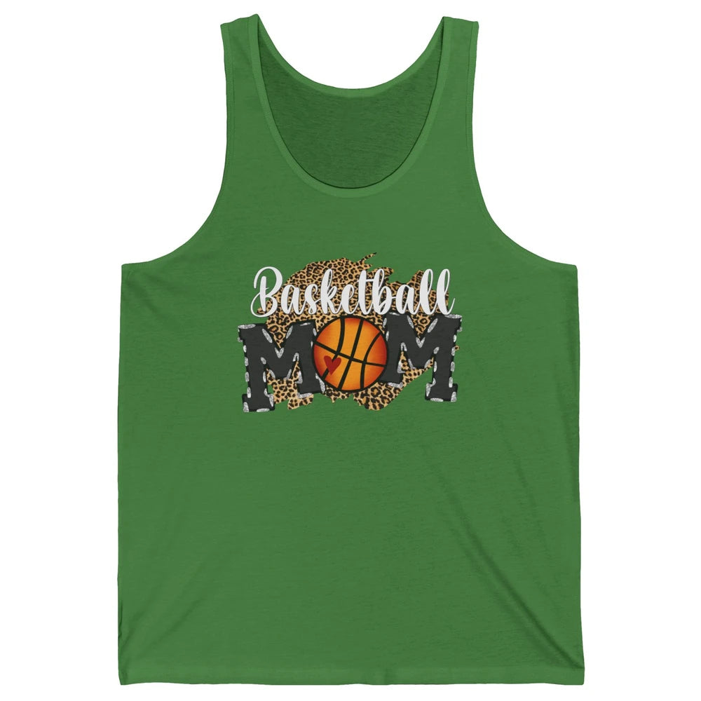 Leopard Basketball Mom Proud Basketball Players Mom Gift Unisex Jersey Tank