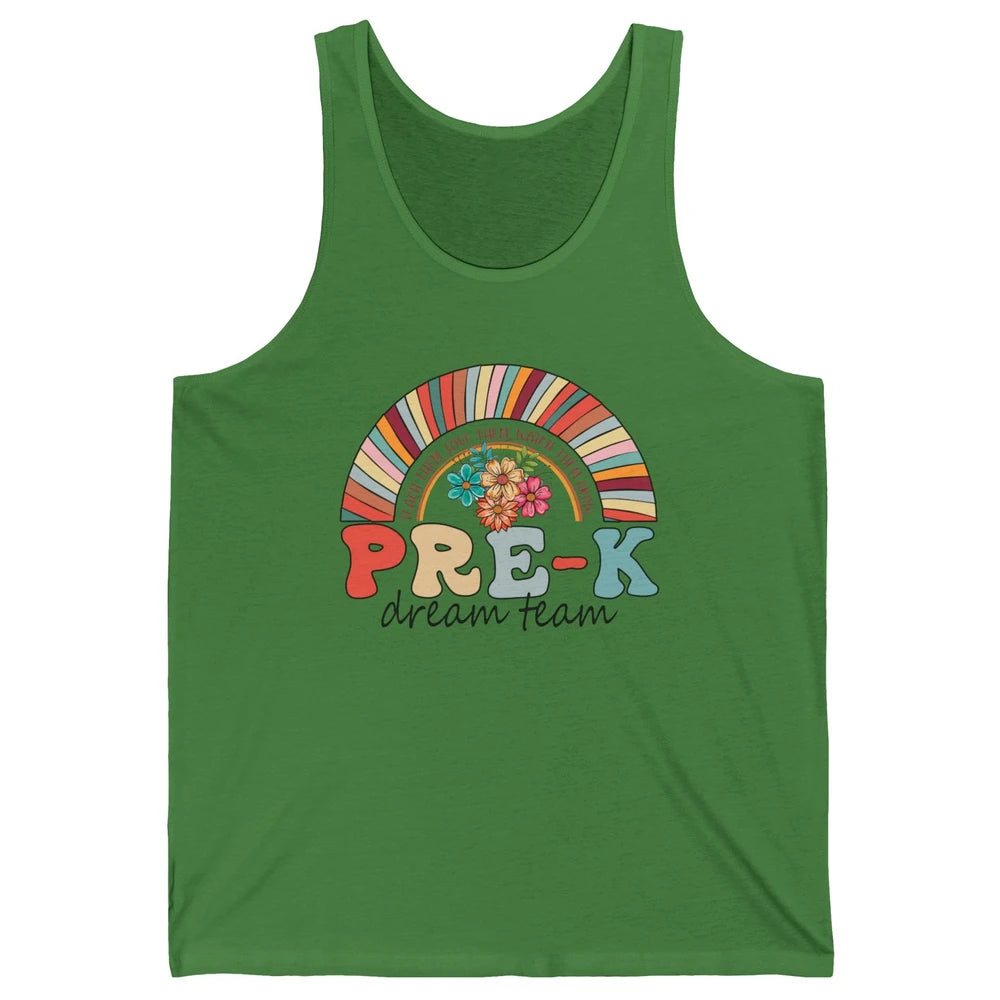 Pre-K Dream Team Rainbow Kinder Pre-K Teacher Back to School Unisex Jersey Tank