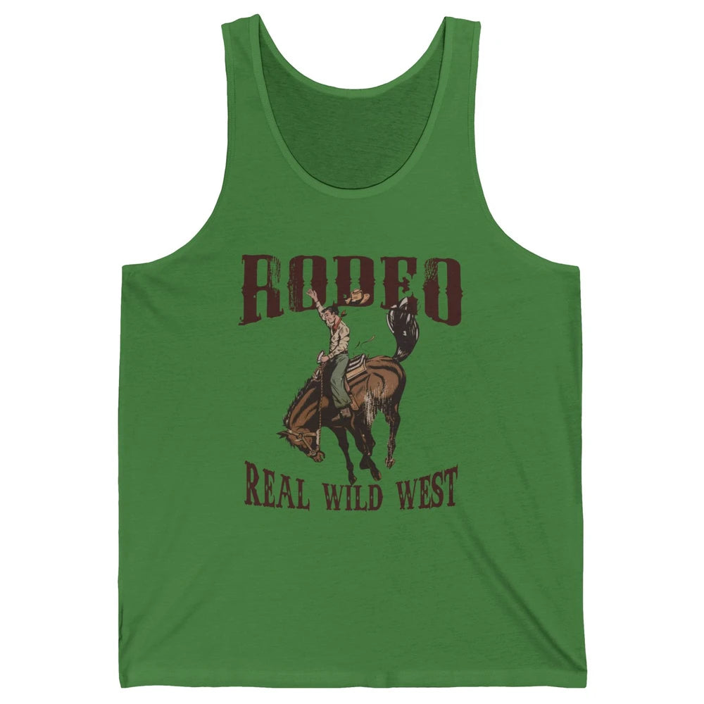 Retro Cowboy Hold Your Horses Real Wild West Country Cowgirl Unisex Jersey Tank