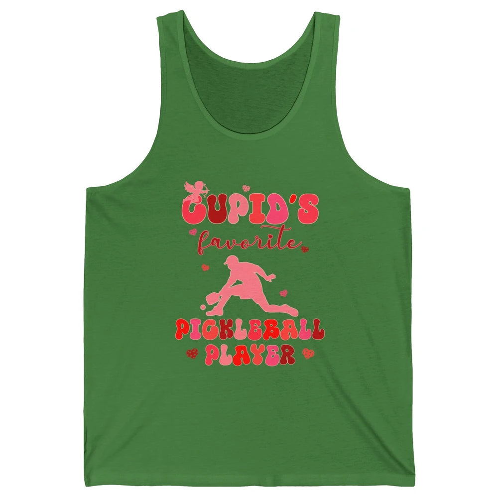Cupid's Favorite Pickleball Player Happy Valentines Day Love Unisex Jersey Tank