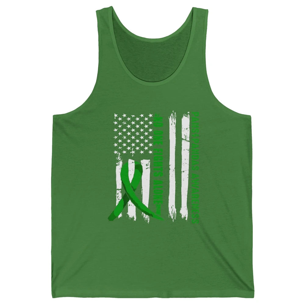 PANS/PANDAS Awareness Retro US Flag No One Fight Alone Unisex Jersey Tank