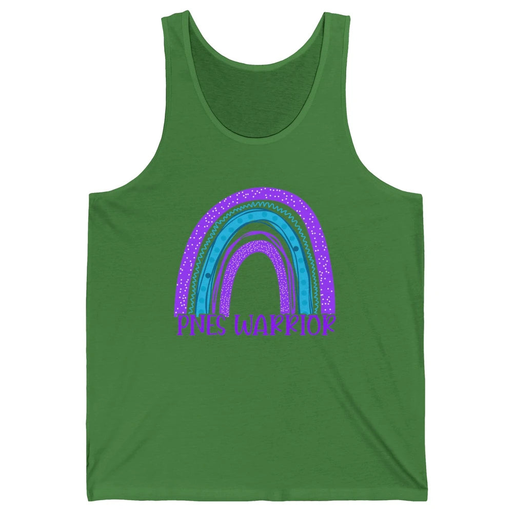 Psychogenic Non-epileptic Seizures PNES Purple Teal Rainbow Unisex Jersey Tank