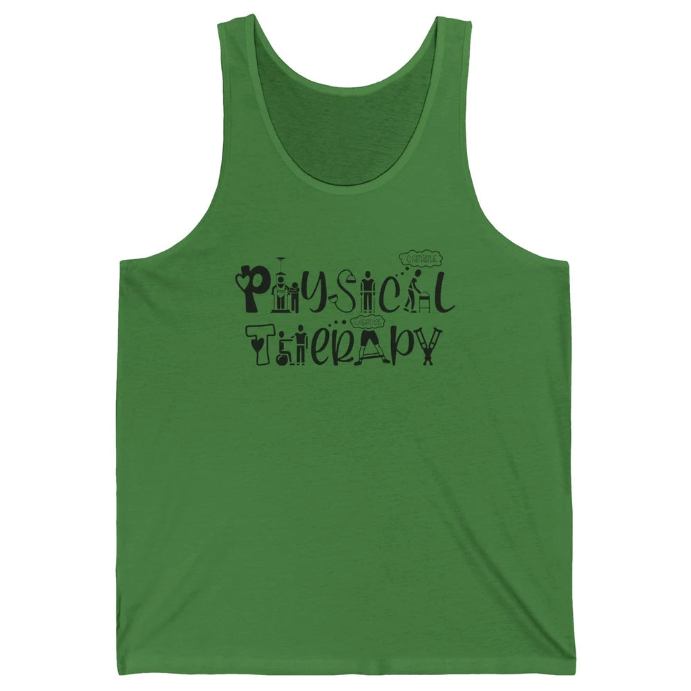 Physical Therapy PT Therapists Gift Nurse Pediatric Physical Unisex Jersey Tank