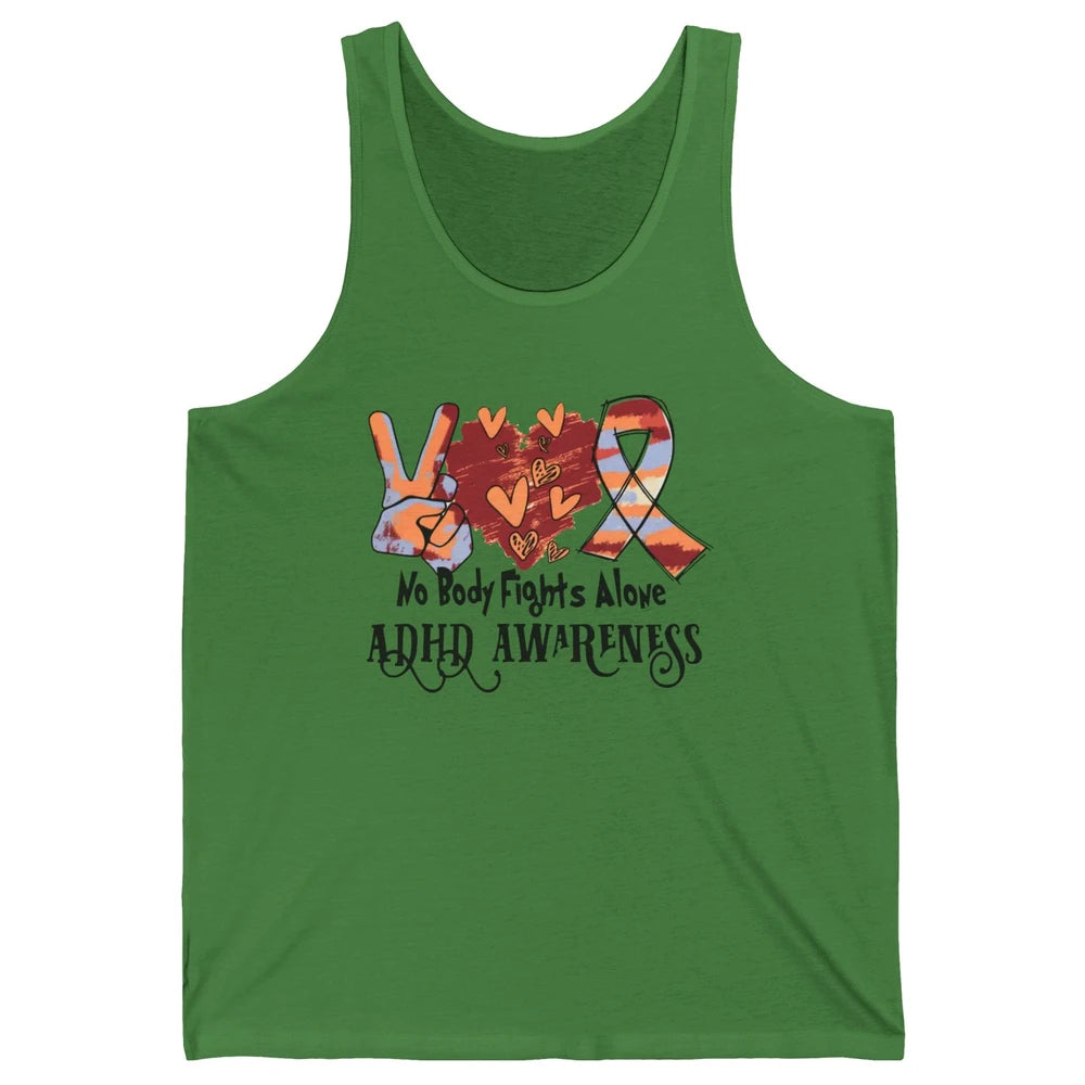ADHD Awareness Nobody Fights Alone Support ADHD Warrior Unisex Jersey Tank