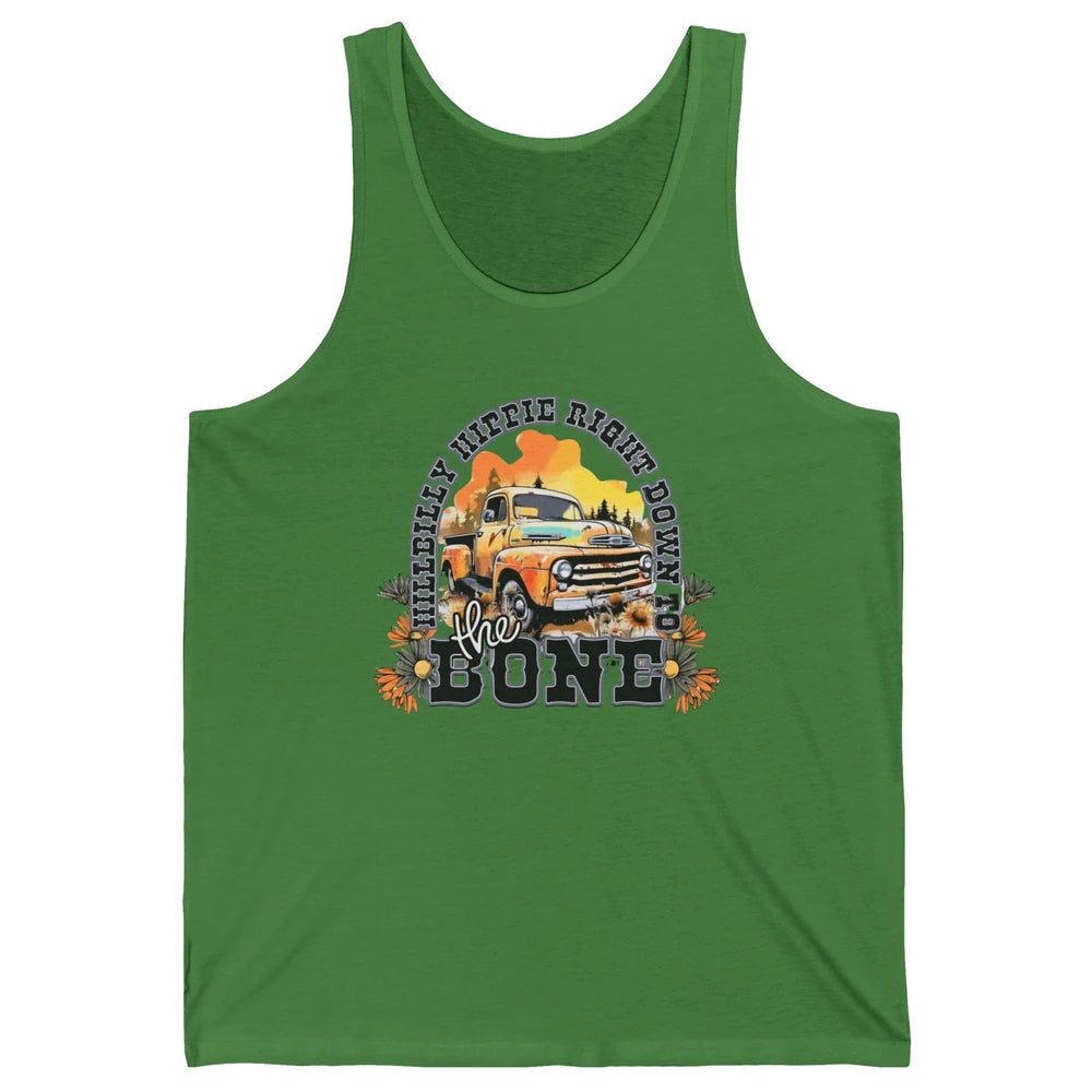 Retro Desert Truck Hippie Hillbilly Western Country Cowgirl Unisex Jersey Tank