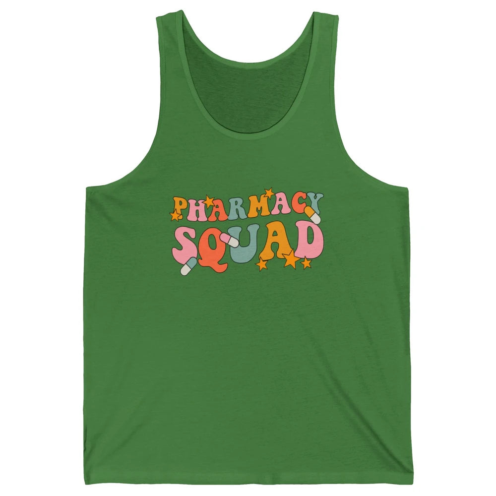 Pharmacy Squad Pharmacist Groovy Halloween Spooky Season Unisex Jersey Tank