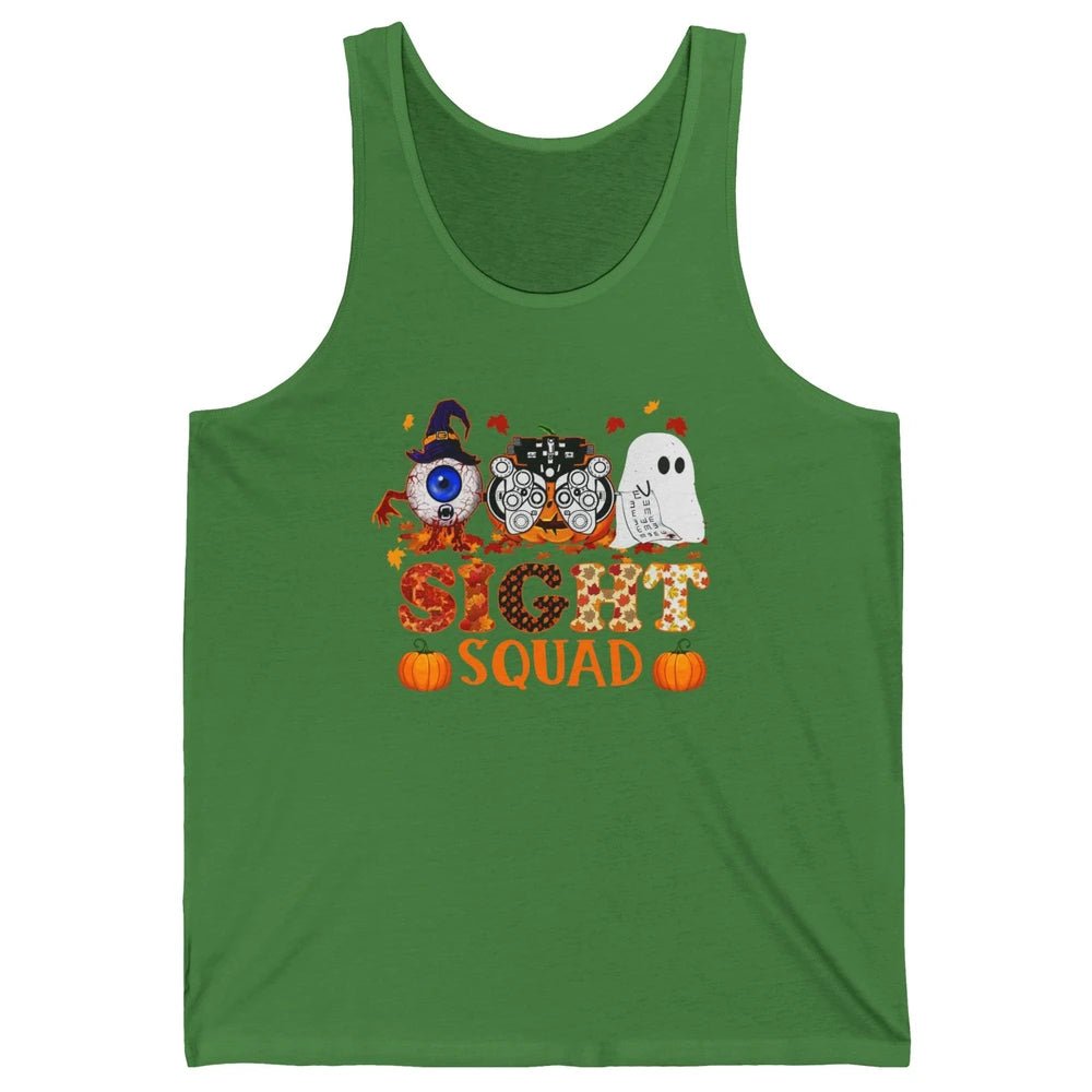 Optometrist Halloween Sight Squad Witch Pumpkin Optician Unisex Jersey Tank