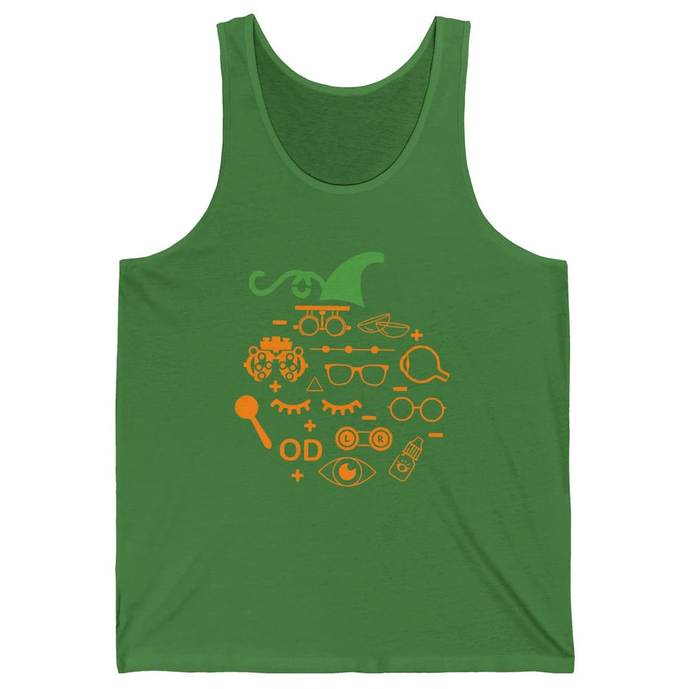 Optometry Glasses Pumpkin Halloween Optometrist Optician Unisex Jersey Tank