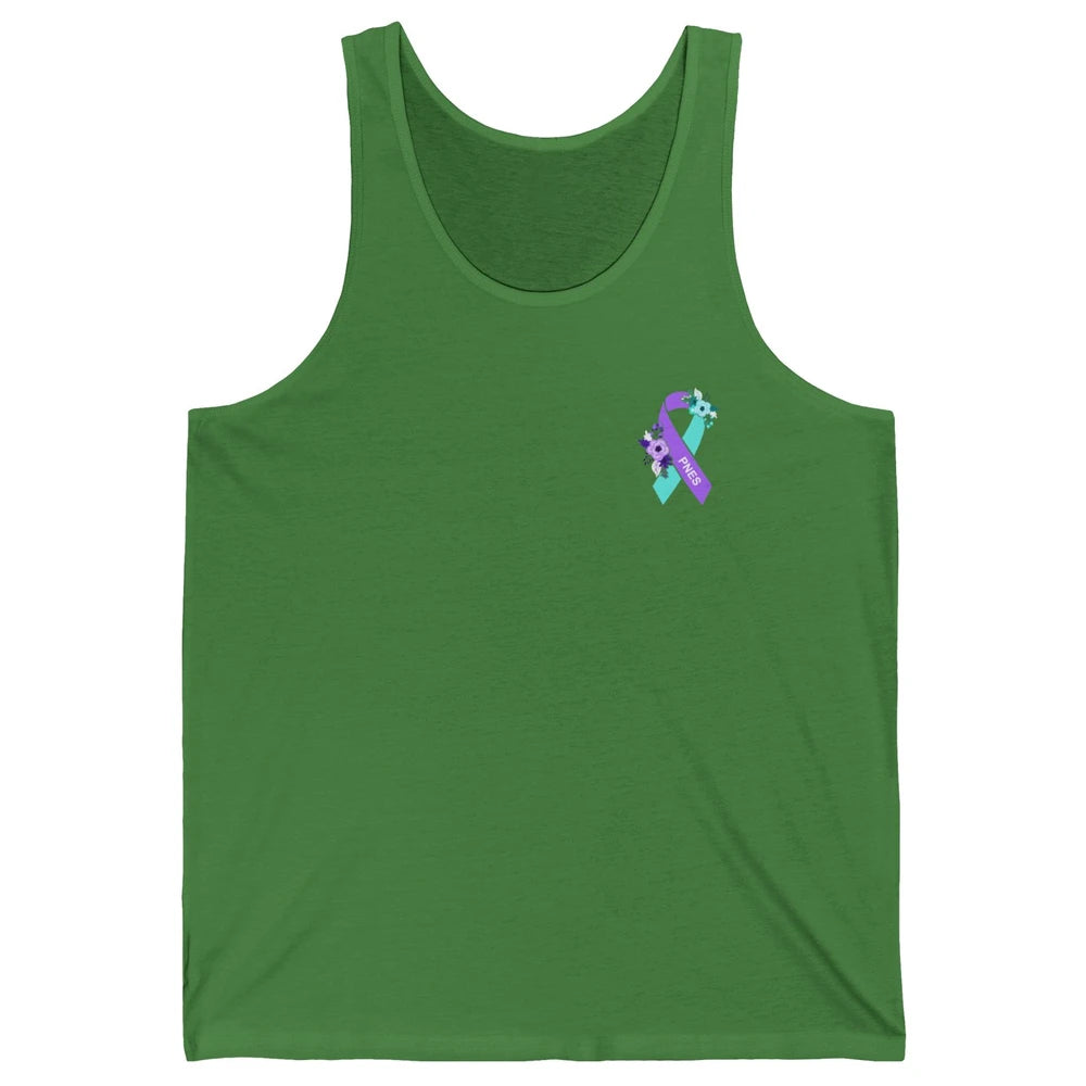 Psychogenic Non-epileptic Seizures PNES Purple Teal Ribbon Unisex Jersey Tank