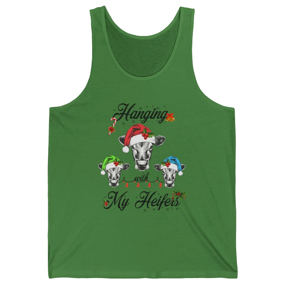 Funny Hanging With My Heifers Santa Heifer Christmas Costume Unisex Jersey Tank