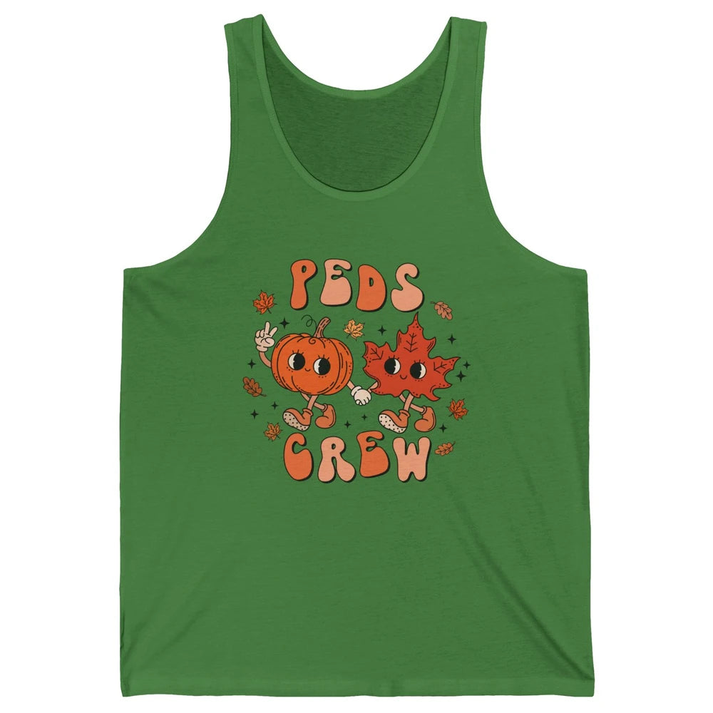 PEDS Crew Fall Pediatric Nurse Autumn Thanksgiving Medical Unisex Jersey Tank
