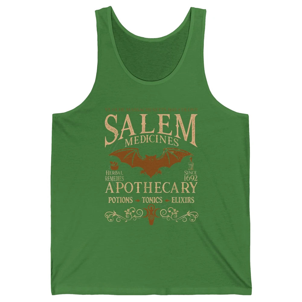Retro Salem Apothecary Halloween Night Salem Witches 1692 Unisex Jersey Tank