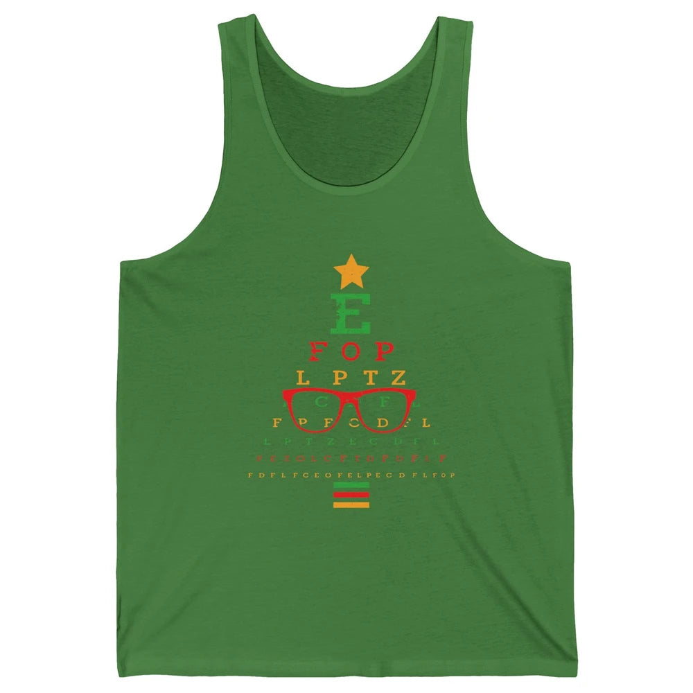 Optometrist Christmas Tree Optometry Symbols Optician Gift Unisex Jersey Tank