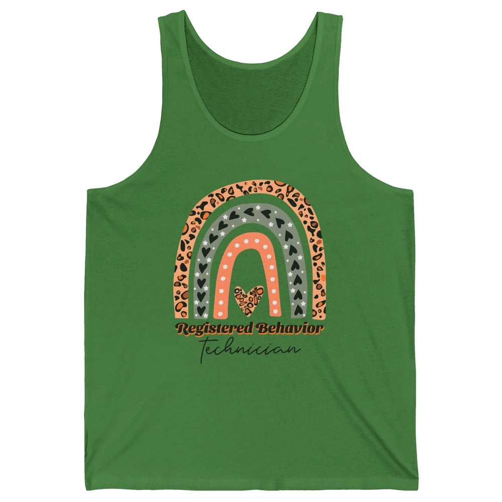 Boho Rainbow Registered Behavior Tech RBT Behavior Therapist Unisex Jersey Tank