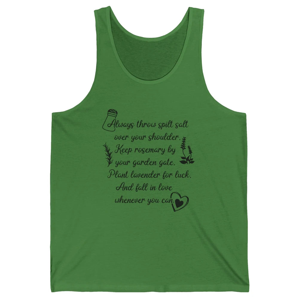 Practical Magic Witch Salt Rosemary Lavender Love Gardening Unisex Jersey Tank