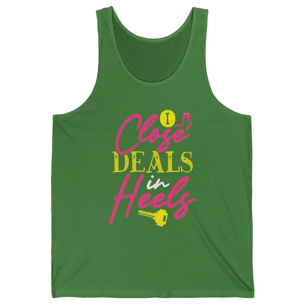 Real Estate Agent Women Closing Deals In High Heels Realtor Unisex Jersey Tank