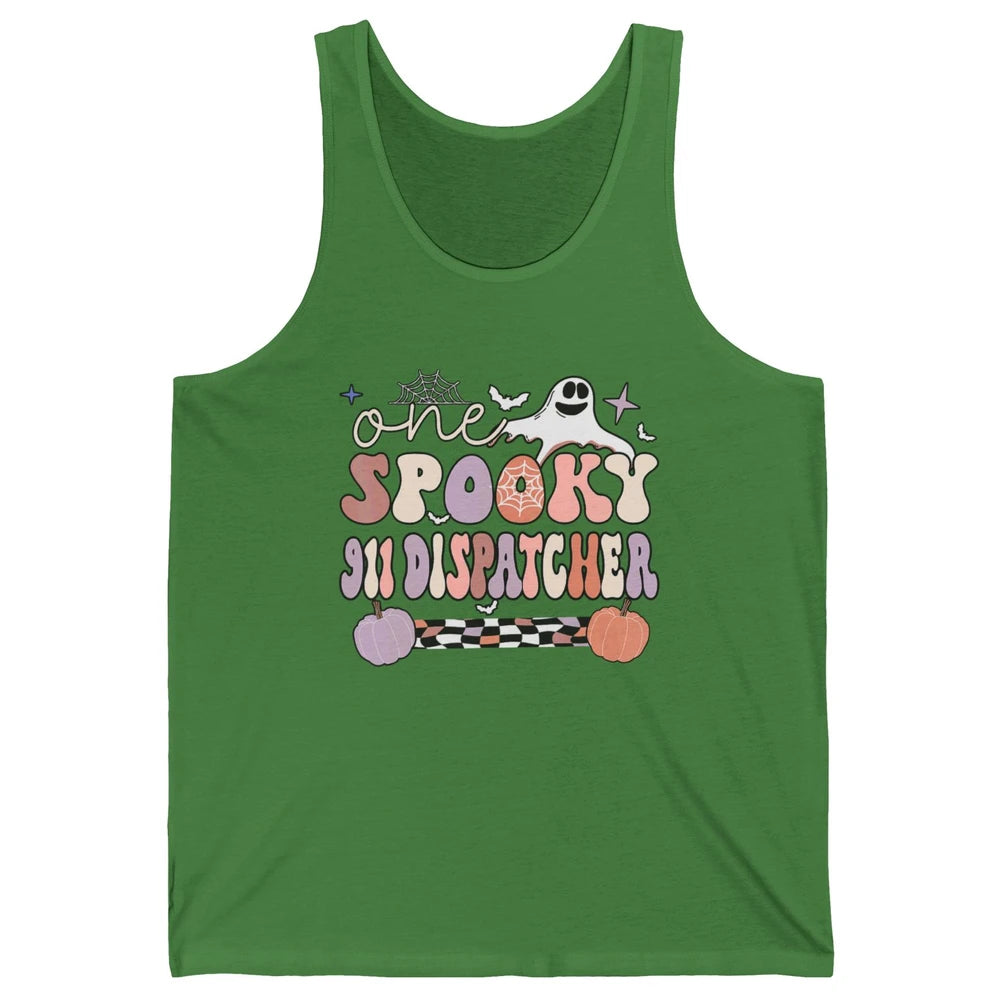 One Spooky Dispatcher 911 Life Operator Pumpkin Halloween Unisex Jersey Tank
