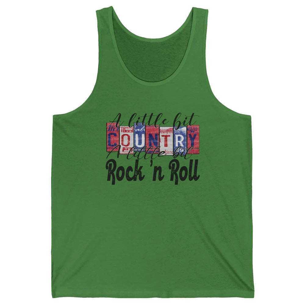 Retro A Little Bit Country A Little Bit Rock n Roll Western Unisex Jersey Tank
