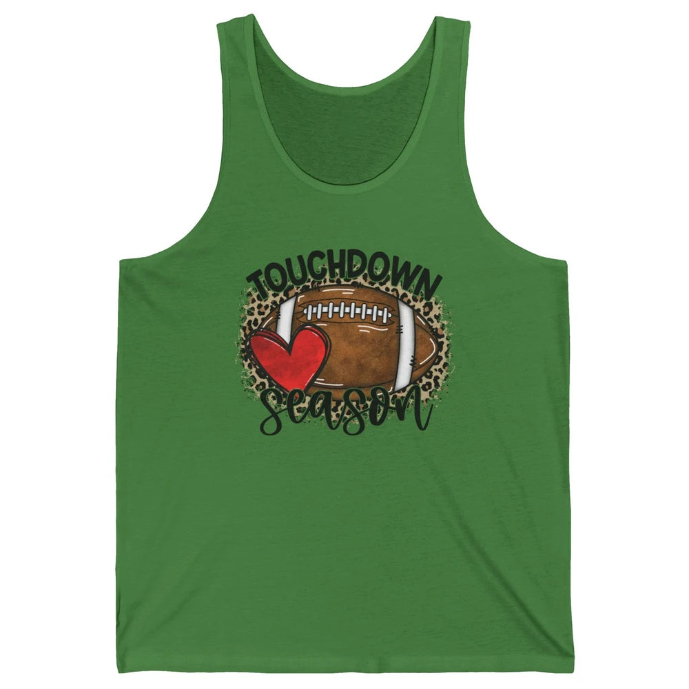 Retro Leopard Football Touchdown Season Football Player Gift Unisex Jersey Tank